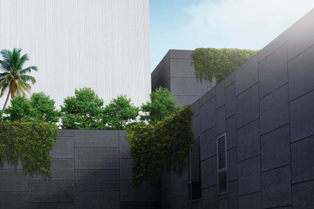 bangunan dengan panel fasad eco-friendly